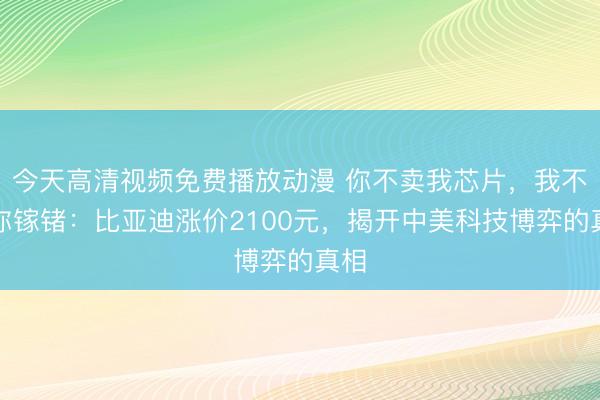 今天高清视频免费播放动漫 你不卖我芯片，我不卖你镓锗：比亚迪涨价2100元，揭开中美科技博弈的真相