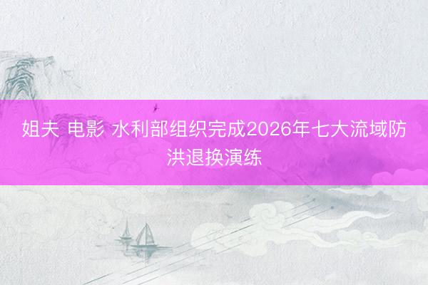 姐夫 电影 水利部组织完成2026年七大流域防洪退换演练