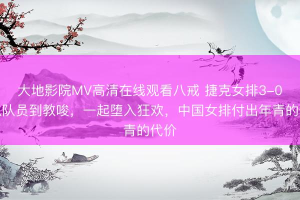 大地影院MV高清在线观看八戒 捷克女排3-0，从队员到教唆，一起堕入狂欢，中国女排付出年青的代价