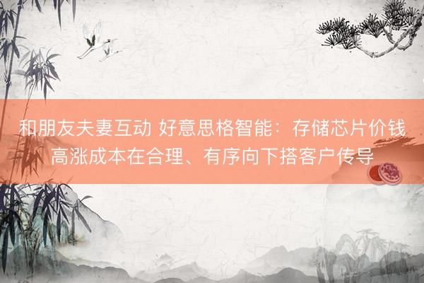 和朋友夫妻互动 好意思格智能：存储芯片价钱高涨成本在合理、有序向下搭客户传导
