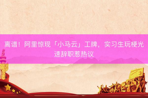 离谱！阿里惊现「小马云」工牌，实习生玩梗光速辞职惹热议